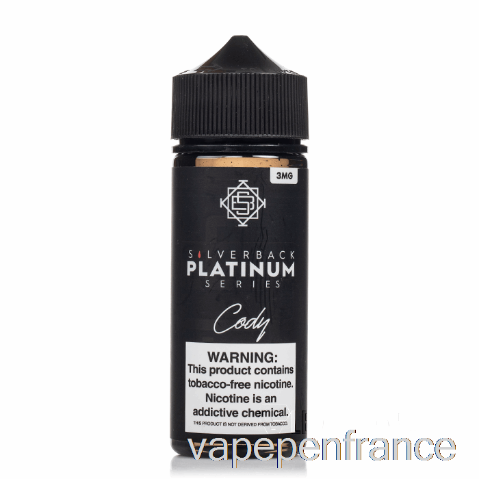Cody - Série Silverback Platine - Stylo Vape 120 Ml 0 Mg